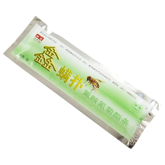 20Db/Csomag 20 Flualvalinate Csíkok Rovarok Elleni Kártevőirtó Azonnali Atkák Gyilkos Miteticid Méhgyógyászat Méhészeti Eszközök - Image 4