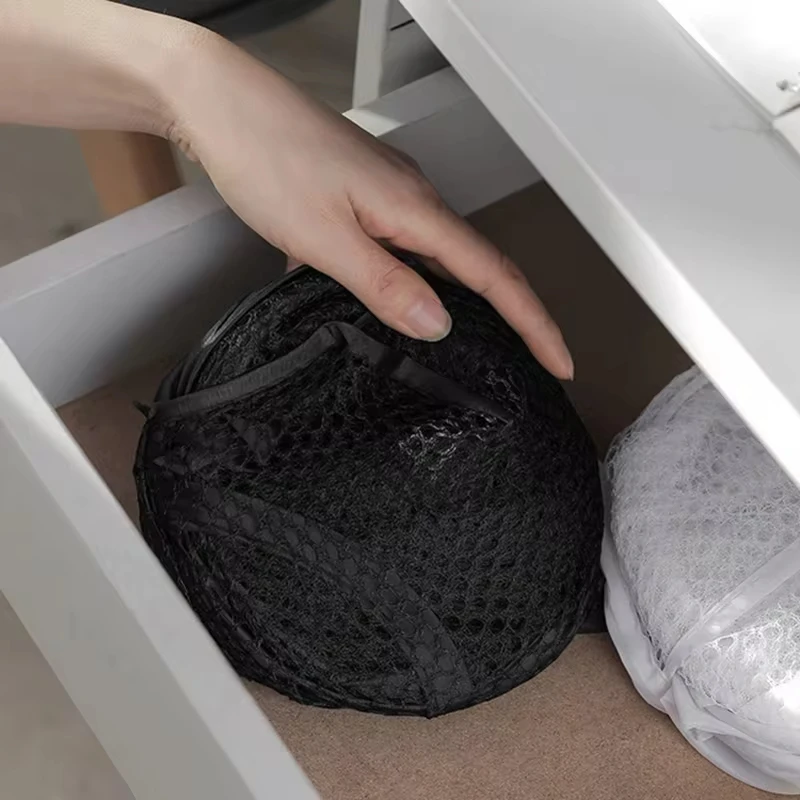 Collapsible Mesh Laundry Organizer and Storage Basket