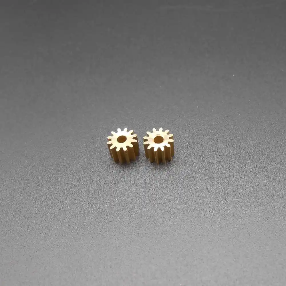 5Pcs/Lot 0.5M 12T2.3A Brass Gear 0.5 Modulus Spur Pinion Bore Hole Aperture 2.3MM 2.24MM 12T 12 Teeth Height 5MM X Diameter 7MM
