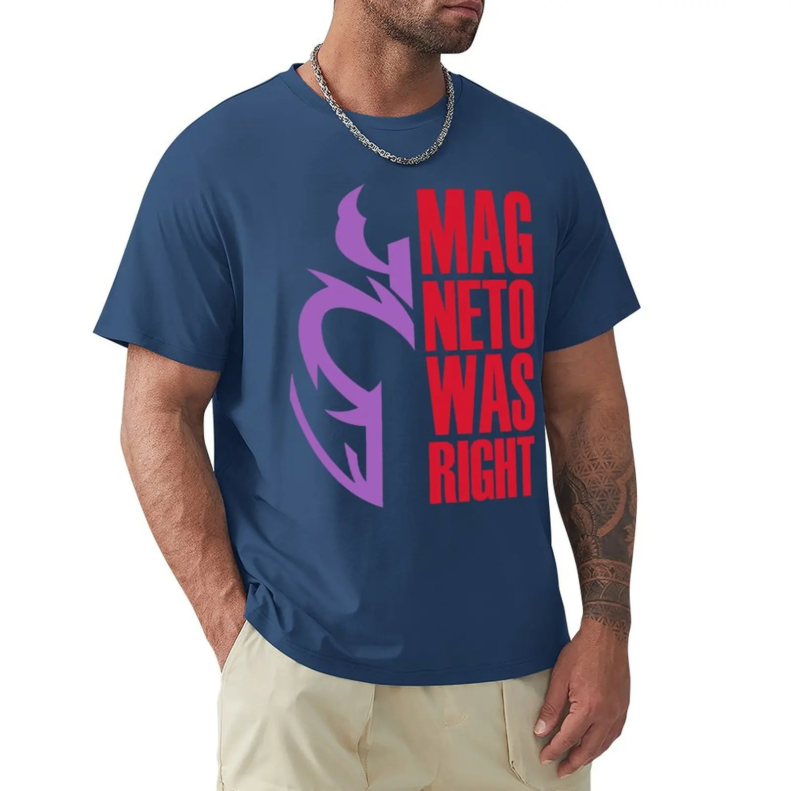 

The master of magnetism Magneto was right T-shirt quick-drying oversized summer tops heavyweight t shirts for men