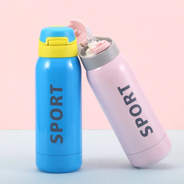 Kids Thermal Water Bottles Straws  Stainless Steel Thermos Children - Kids  Thermos - Aliexpress