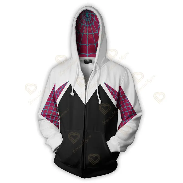 thumbnail image 1 of Sudadera con capucha y cremallera de Spiderman de Deadpool para niños Sudadera con capucha de Spiderman para hombre Sudadera con capucha con estampado digital 3D de Spiderman Sudaderas y sudaderas con, 1 of 5