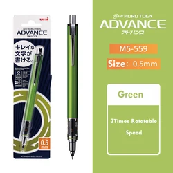 Advanced Low Center of Gravity Kuru Toga Mechanical Pencil - 0.3/0.5/0.7mm Lead, Kawaii Design (1pcs Green 0.5mm)