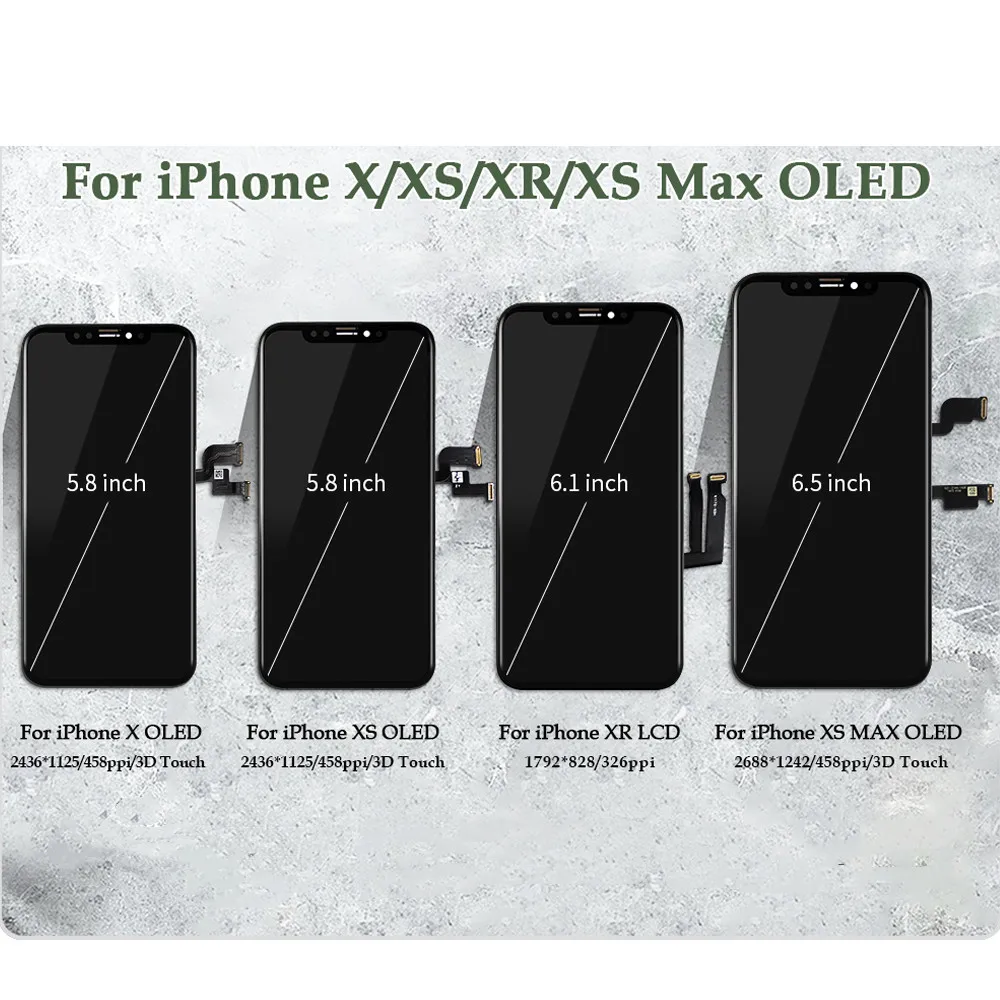 Display/lcd per per Iphone X Xr 11 Xs Xs Max Schermo Lcd Digitalizzatore Sostituzione Gruppo Piccolo Difettoso 121