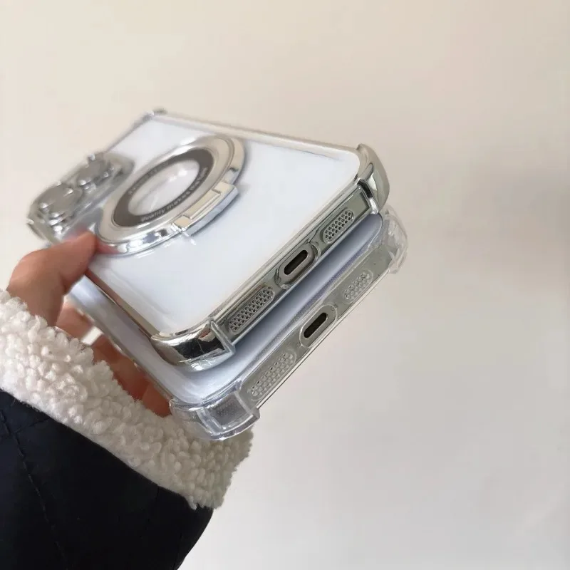 Fashion Plating Kickstand Case with Holder Stand and Shockproof Bracket