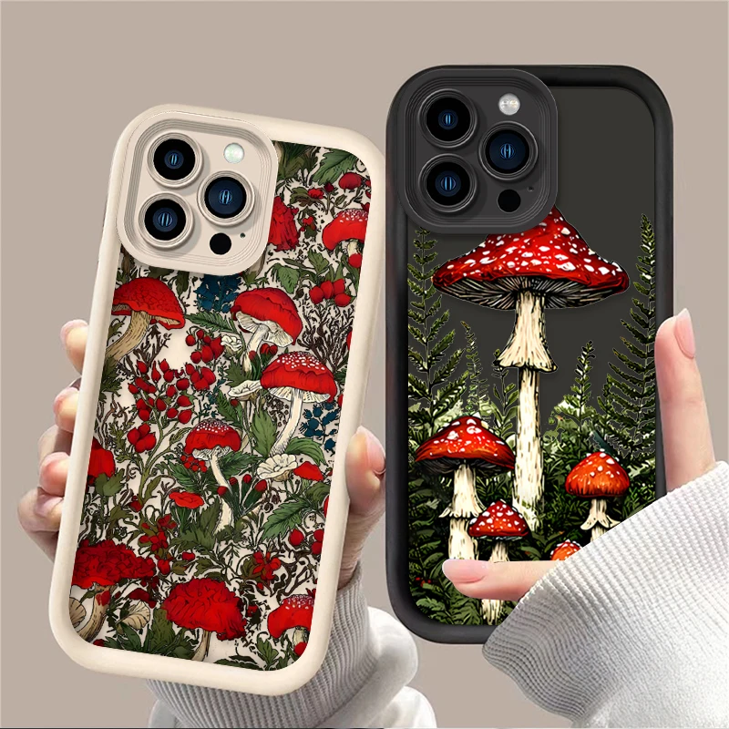 Creativity Mushroom Aesthetic Art Silicone Phone Case