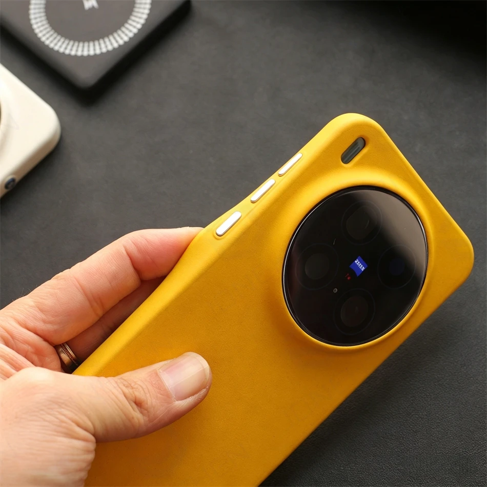 Luxury Frosted Sandstone Slim Magnetic Anti-Fingerprint Case with MagSafe Charging Compatibility
