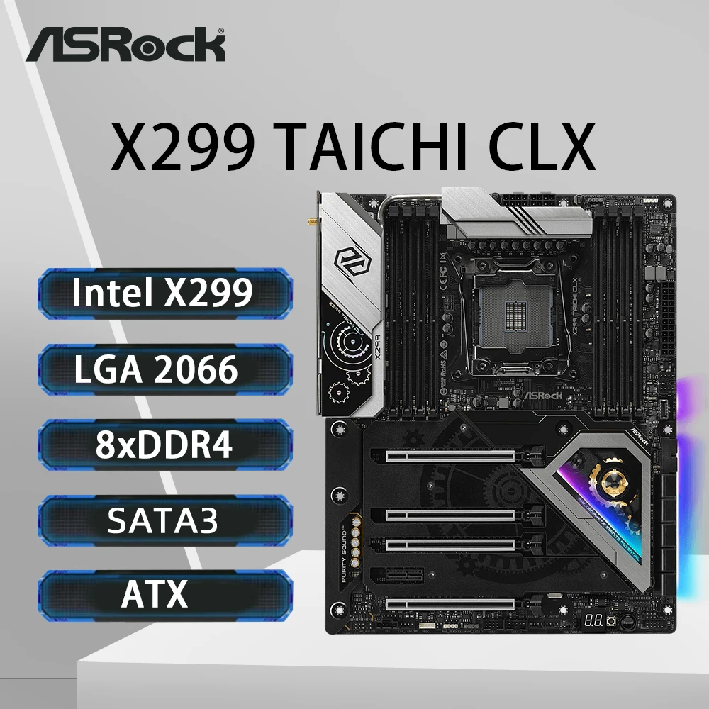 ASRock X299 TAICHI CLX Motherboard LGA 2066 Support I9-9980XE