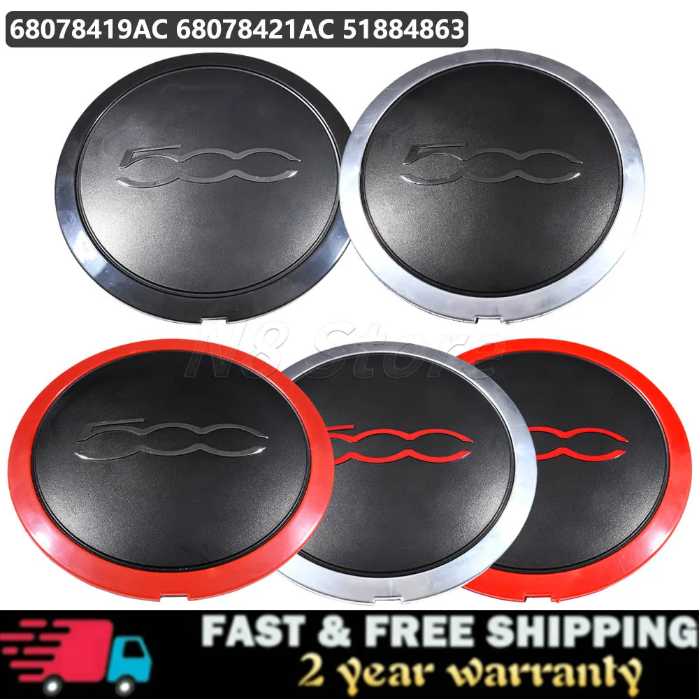 For Fiat 500 New 133mm Hubcap Wheels Centre Hub Caps 68078419AC