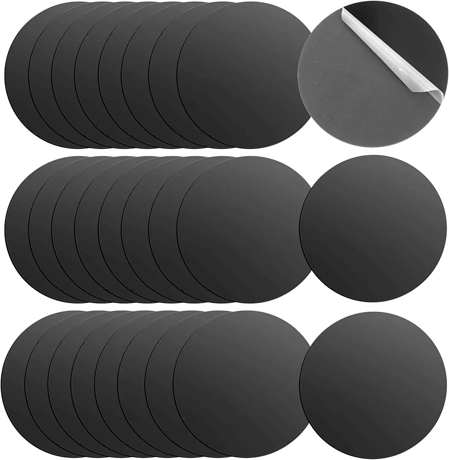 8pcs clair acrylique cercle rond disques acryliques panier bas