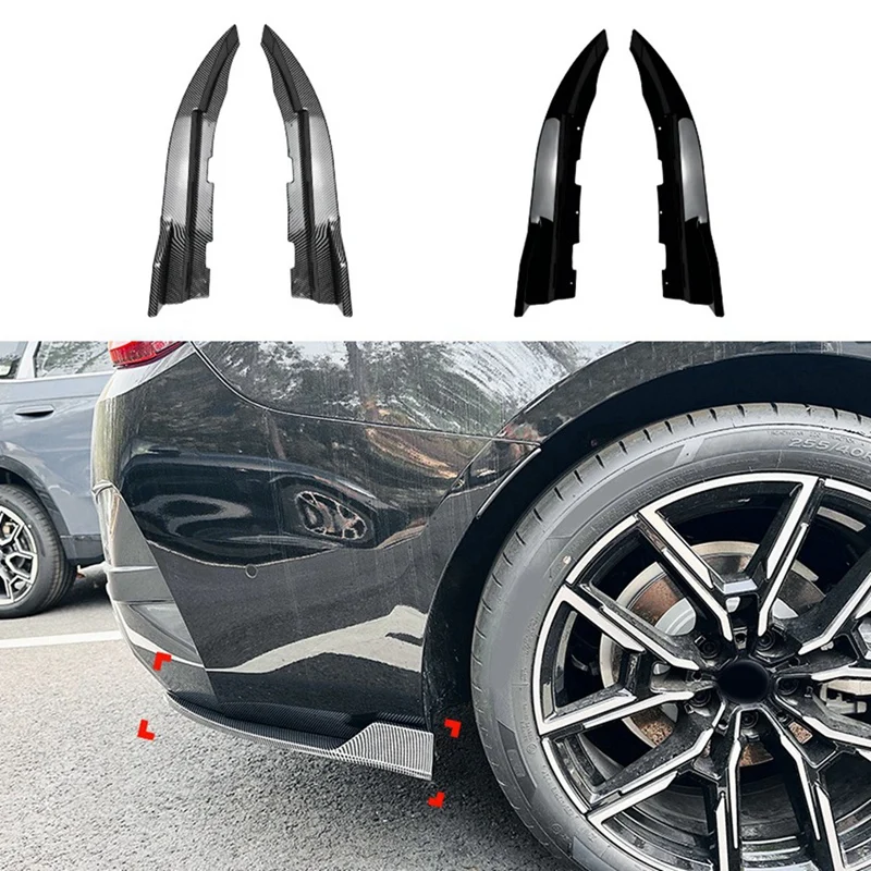 Car Rear Bumper Lip Diffuser Splitter Winglet Apron Spoiler For BMW G26 M Sport + Spoiler Wind Knife