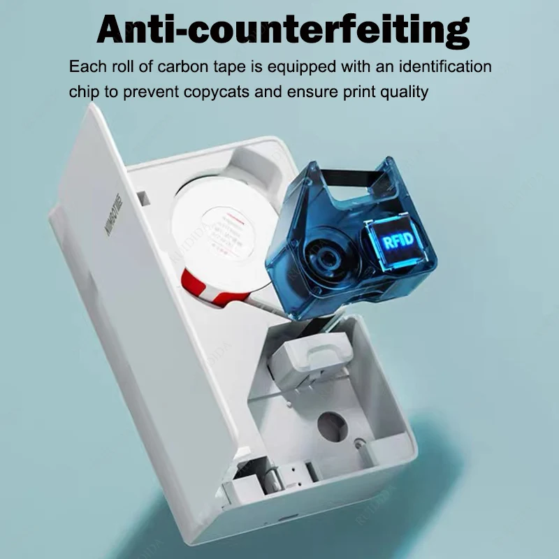 열전사 프린터용 리본 카세트 교체, 컬러풀 카본 테이프, Niimbot B18 기계용 리필 테이프