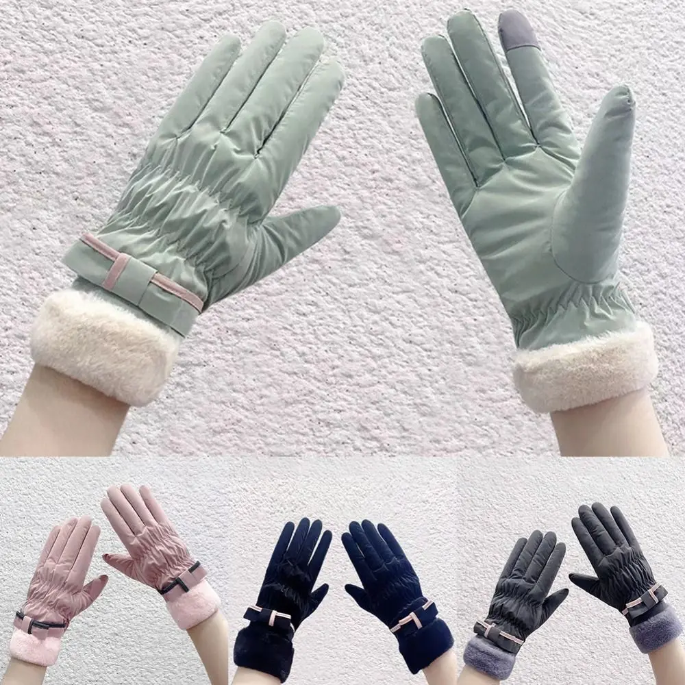 

Ветрозащитные лыжные перчатки, модные водонепроницаемые плотные теплые велосипедные перчатки, плюшевые теплые перчатки