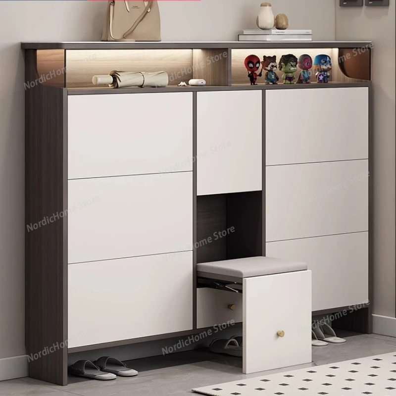 space saving organizador zapatos furniture luxury entrance hall shoemaker shoe rack bench seat storage living room shoe cabinet
