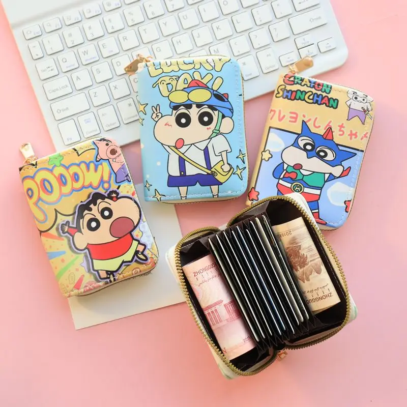 Anime Crayon Shin Chan Multi-card Large Capacity Zipper Wallet