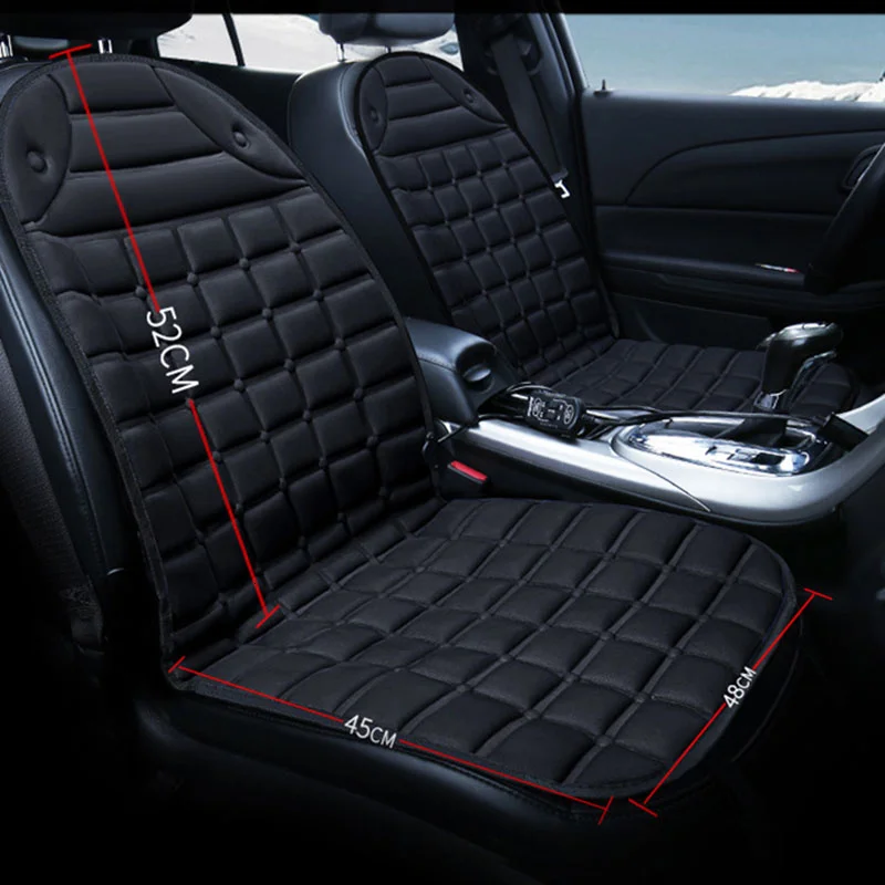 Double Seat 12V Universal Fast Electric Heated Adjustable Car Heated Seat Cover Winter Pad Cushions Auto Cover car seat covers