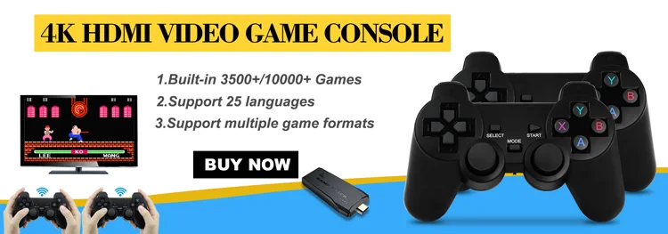 X2 Plus 4K Retro Game Stick, HD Home Video Game Console With 2 Wireless Controllers, HDMI Output, 30000 Built-in Games
