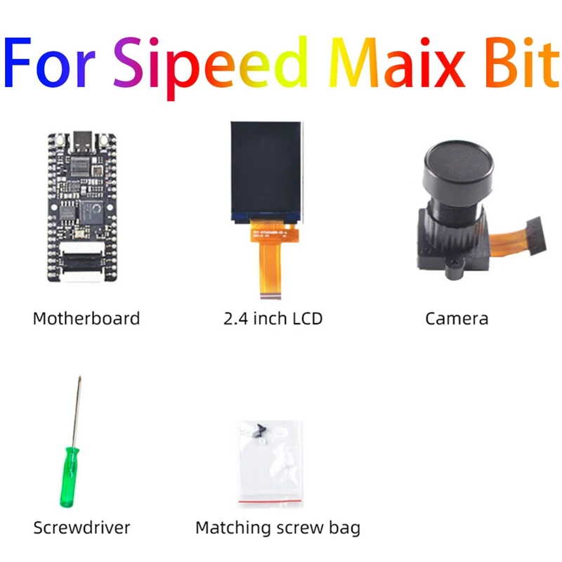 

For Sipeed Maix Bit Development Board Kit RISC-V AI+LOT K210 In-Line Breadboard With 2.4Inch Screen And Camera Parts Kit