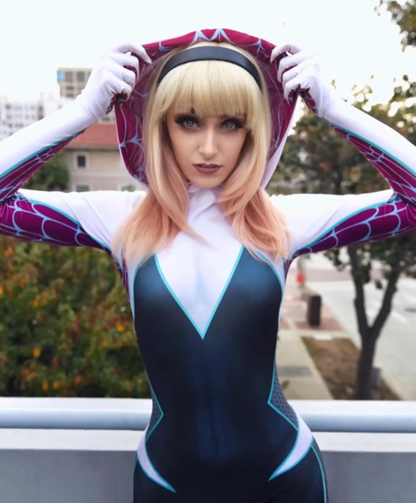 Disney Gwen Stacy Spider Zentai Cosplay Suit