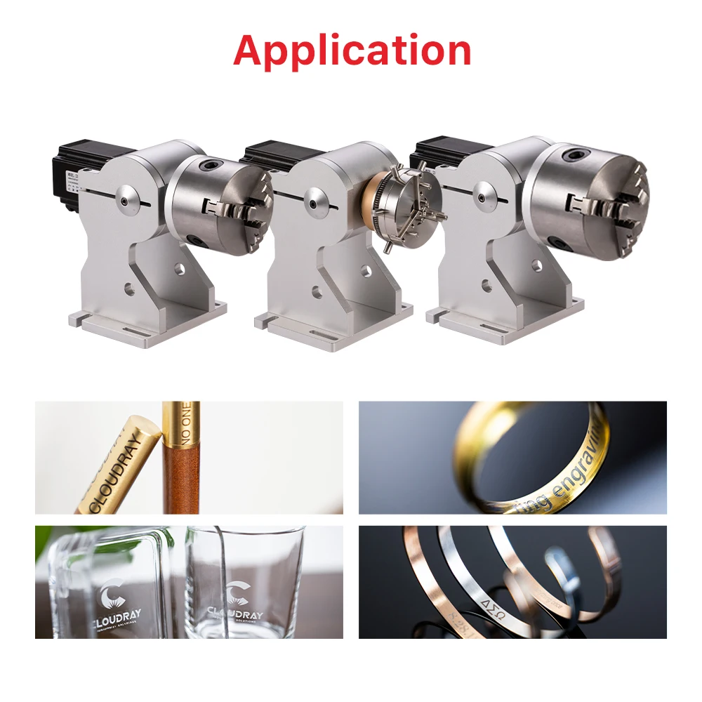 Rotary worktable Ultrarayc Rotary Attachment Dia.69/80/100mm Device Fixture Gripper Three Chuck Rotary Worktable for Laser Marking Parts Machine