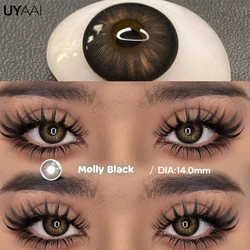 Vibrant Green Colored Contact Lenses - Natural Look (Molly Black)