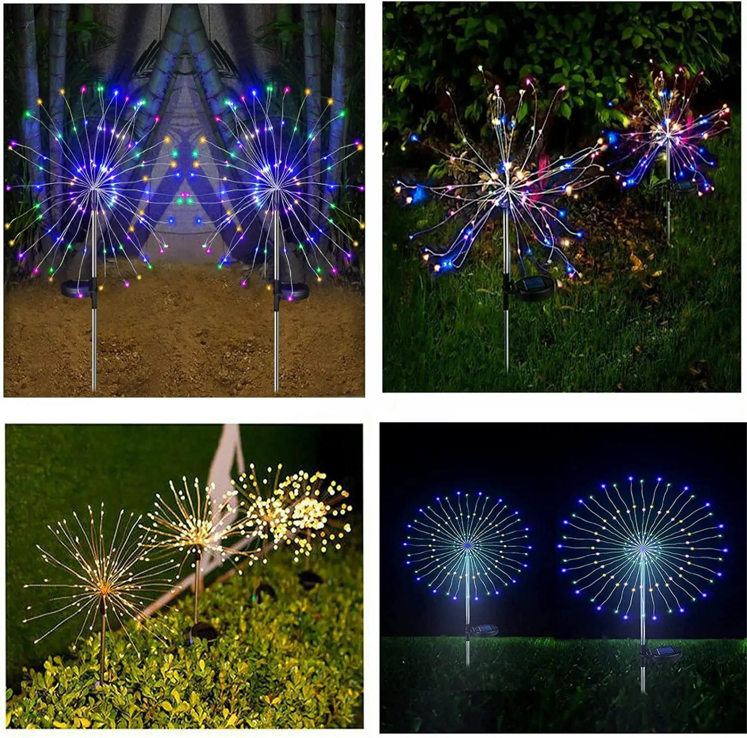 Solar Dandelion Fireworks Light Outdoor Waterproof Home Courtyard Garden Atmosphere Decoration Ground Insertion Lawn Light