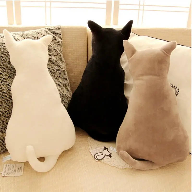 2022 45cm Soft Fashion Back Shadow Cat Seat Sofa Pillow Cushion Cute Plush Animal Stuffed Cartoon Pillow Toys children for Gift