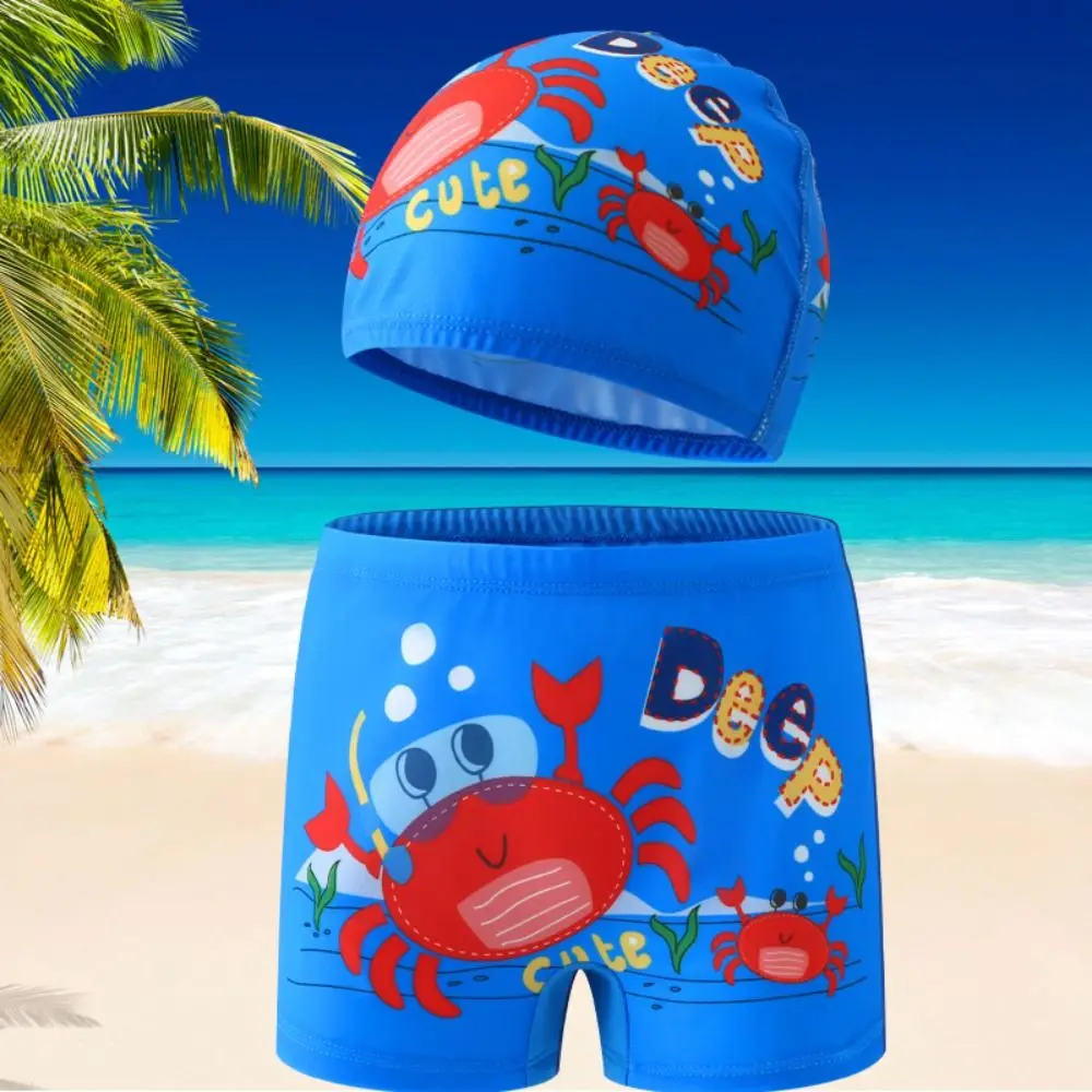 Children Movement Outfit Euro Boys Swimming Trunks Dinosaur Portable Kids Swimwear Cartoon 1-7Years Kids Swimsuit Beach