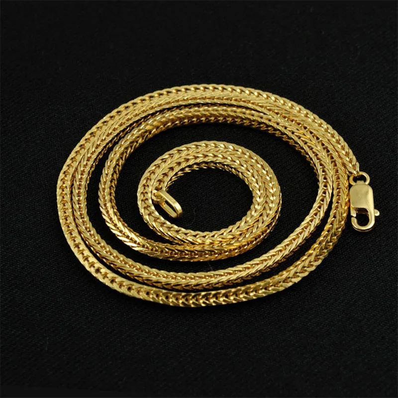 

S925 Sterling Silver Necklace Plated 18K Gold Euro-American Style Chopin Chain Sweater Chain Collarbone With Chain