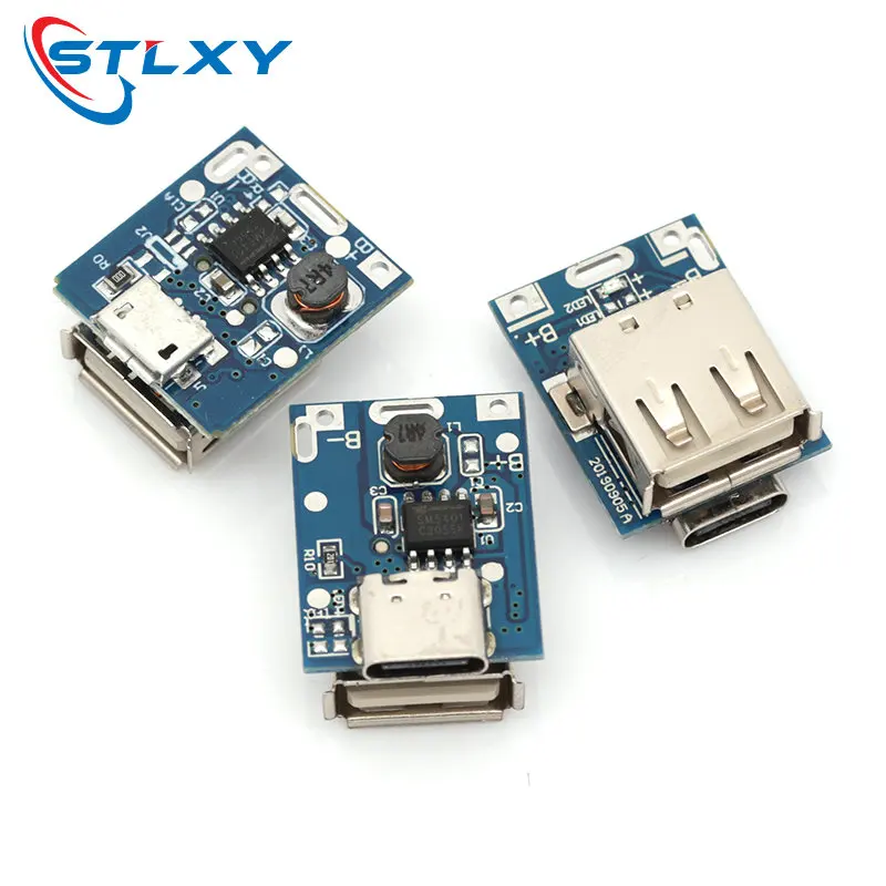 Stlxy 5V Boost Converter Step-Up Power Module Lithium Battery Charging Protection Board LED Display USB For DIY Charger 134N3P power module