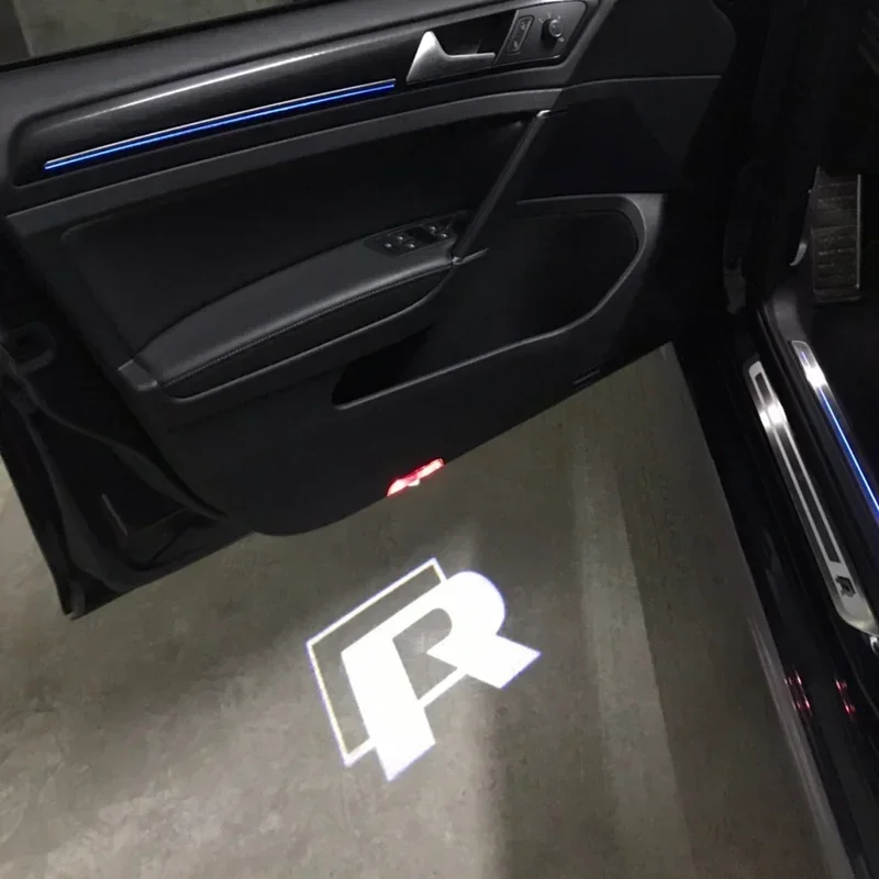 2026년형 폭스바겐 VW 골프 5 6 7 8 SR R 라인 로고 티구안 아테온 CC 제타 파사트 EOS 폴로 차량용 LED 도어 프로젝터 2개