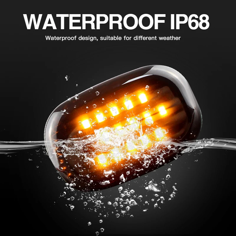 Фото Для Toyota 1997-2016 Hilux Surf N21 Harrier ACU3/GSU3/MCU3 2003-UP Canbus светодиодные дымчатые динамические Боковые указатели поворота №2
