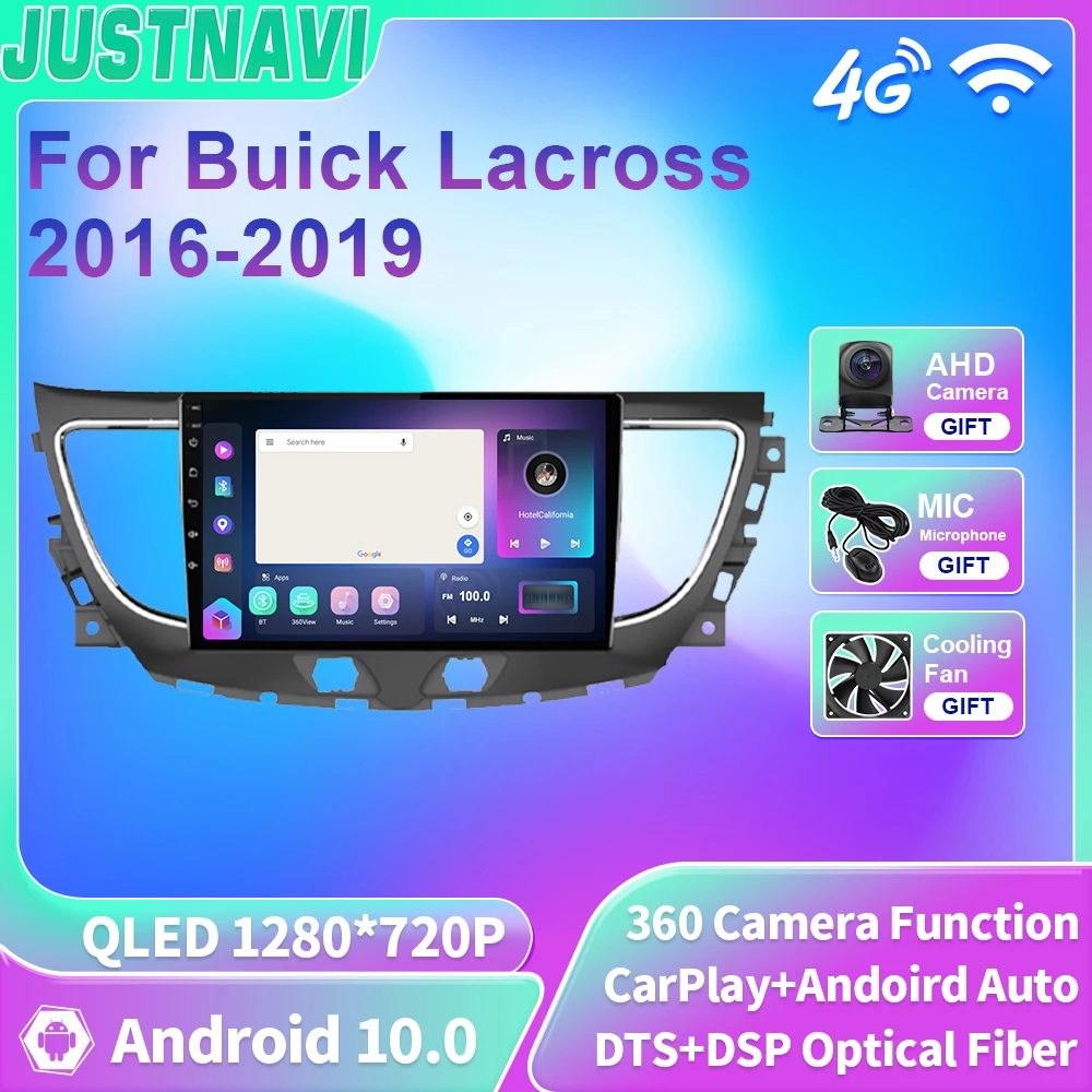 

JUSTNAVI QLED For Buick Lacorss 2016-2019 Android 10 Car Radio Multimedia 4G WIFI DSP GPS Navigation Video Player 2 Din No DVD