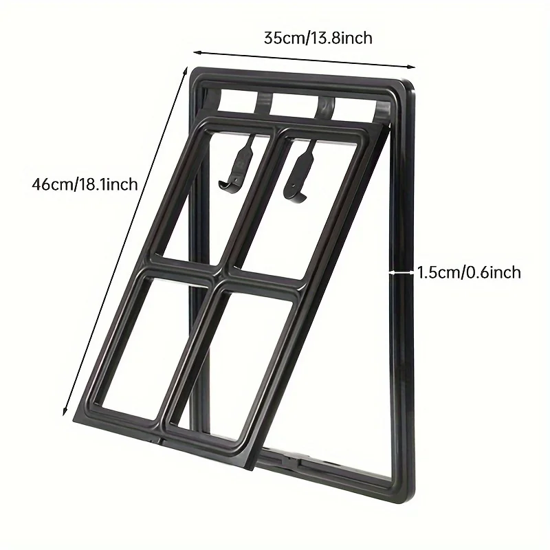 Pet Pal Screen Door-Doors with Magnetic Flap Closure, Durable ABS Material, Easy Install, Mosquito-Proof, Two-Way Swing for Sm