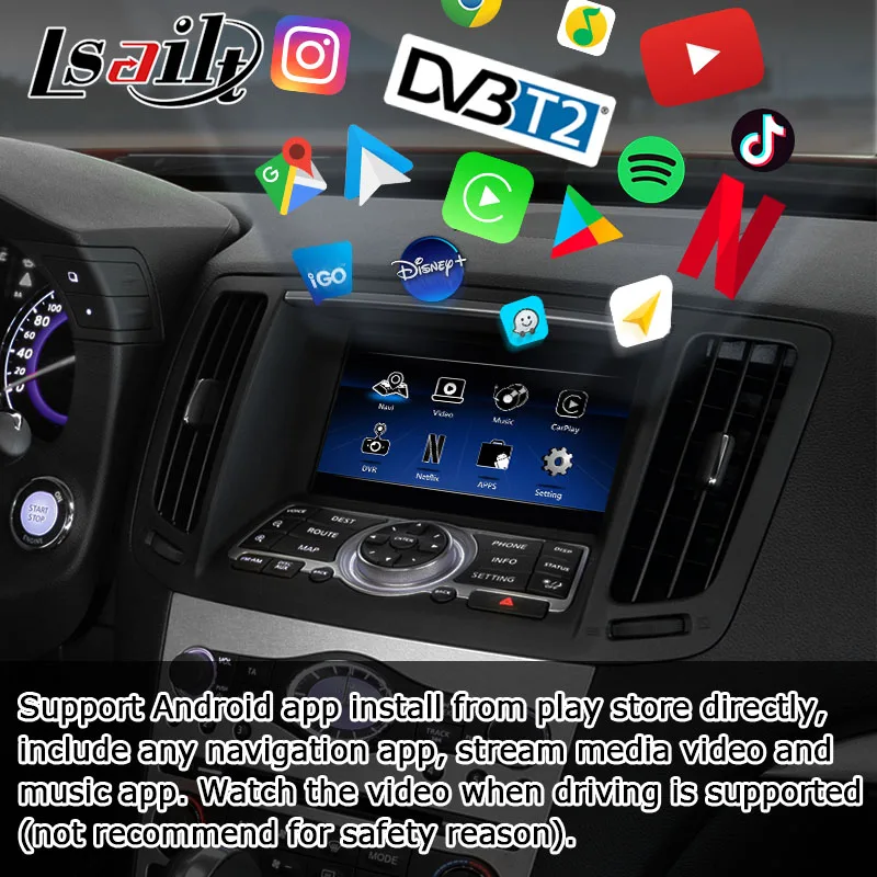 gps device for car Android carplay HD screen upgrade for Infiniti G37 G25 Q40 Q60 2007-2015 Nissan skyline 370GT android auto IT08 08IT by Lsailt gps system for car