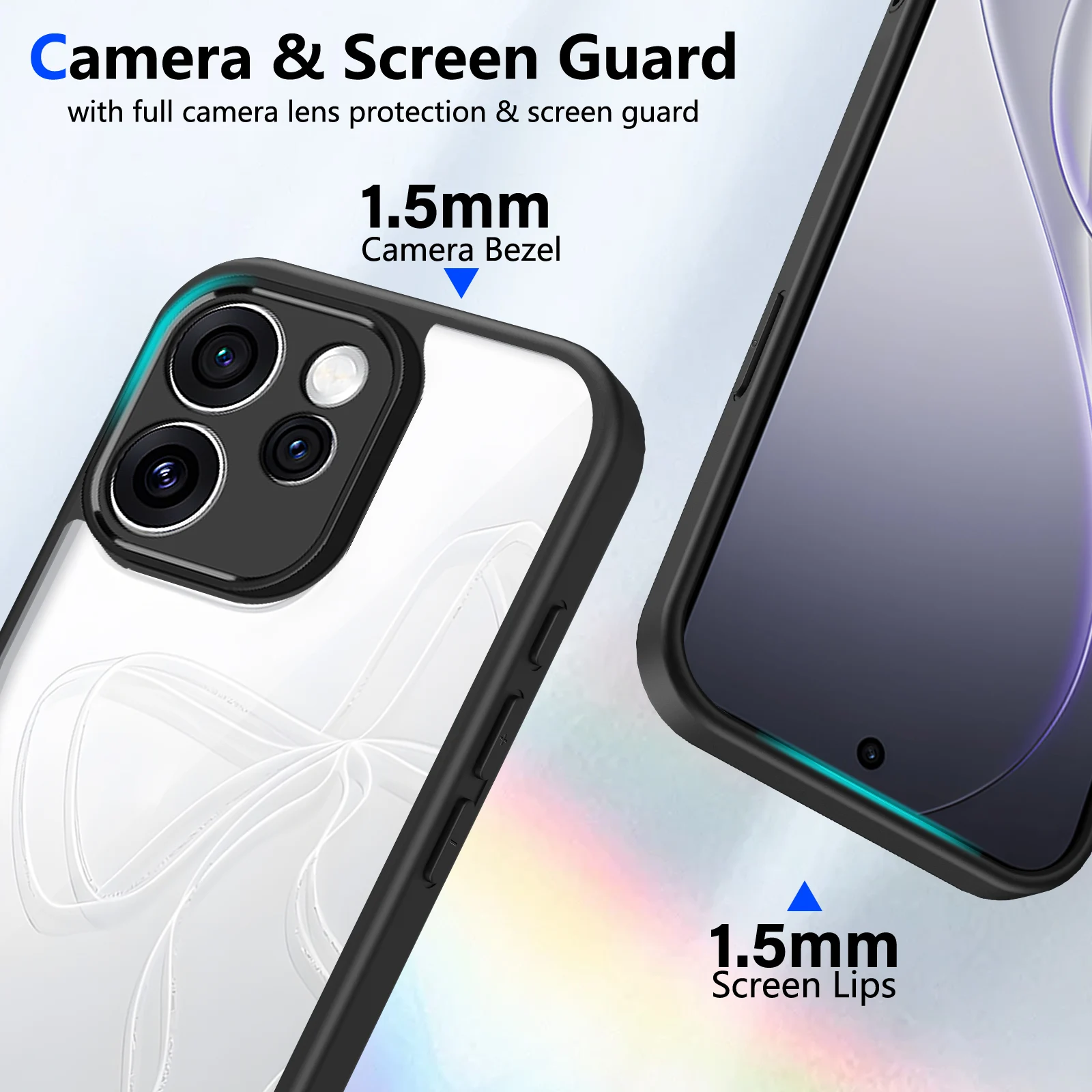 Shockproof Air Cushion Silicone Bumper Matte Back Cover Case
