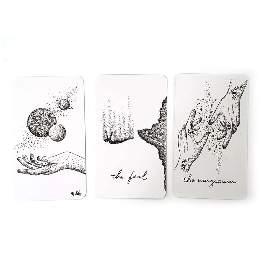 12x7 cm Paper Manual The Wandering Moon Tarot Deck Card Game 5