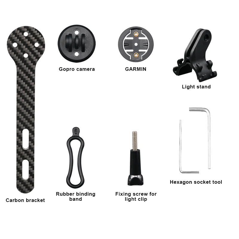 DAZZLEEX Support Ordinateur Vélo Fibre Carbone Pour Garmin - Compatible Guidon Vélo Route F12 F Most