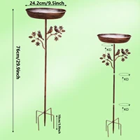 Garden Birdbath Sturdy Iron Outdoor Bird Bath for Outside Vintage Standing Birdbath Bowl for Outdoor Garden Patio Yard 4