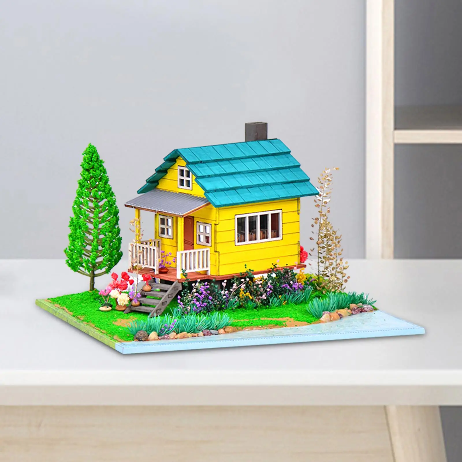 

DIY Miniature House Kits Dollhouse Handmade Toy Mini Dollhouse Model Kits for Teens Adults Boy Girls Friends Valentine's Gift