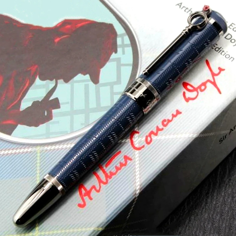 

MB Limited Writer Sir Arthur Conan Doyle Rollerball Pen Blue & Black Metal Office Writing Ballpoint Pens With Serial Number