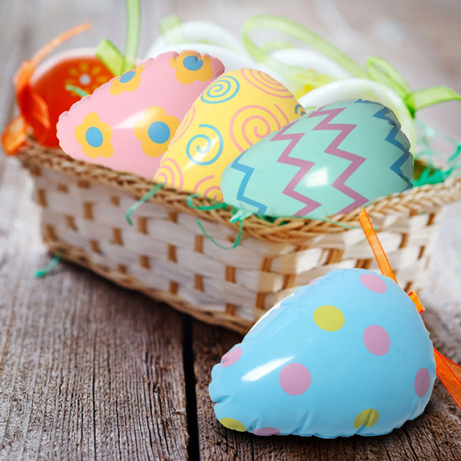 Inflatable Easter Eggs Decorations Colorful PVC Easter Ornaments PVC