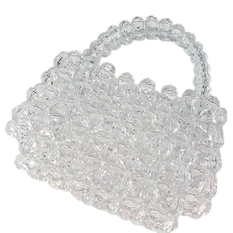 

Transparent Crystal Bag Designer Pearls Jelly Bag Clutch Clear Bag Crossbody Messengers Women Crystal Handbag Pouch