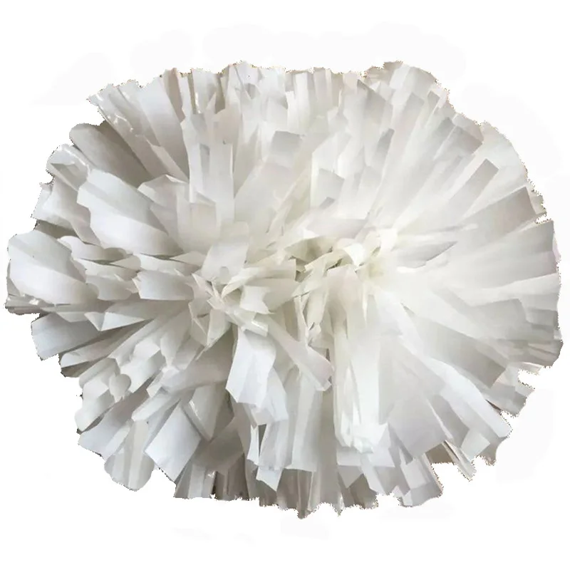 2Pcs, Pom Pom With Blue White Poms, 32CM, Baton Handle, Sport Victory Supplies, Nonfading