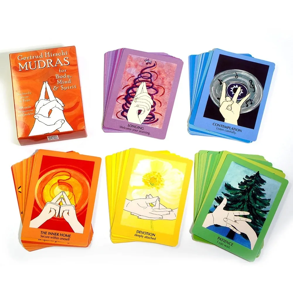 

2023 Newest Mudras For Body Mind And Spirit The Handy Course In Yoga With 68pcs Cards For Practice Cards Tarot Oracle Card Deck