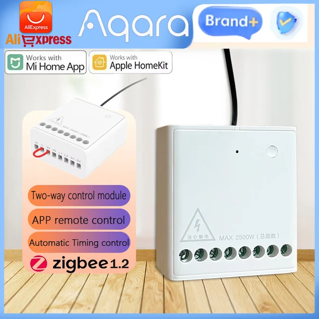 Original Aqara Two-way Control 2 Channels Switch Controller Wireless Relay Controller Smart Timer with Mijia Mi Home Homekit APP