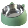 Cat Dog Bowl 15 Degrees Raised Stainless Steel Non Slip Puppy Base Cat Food Drinking Water Feeder Tilt Safeguard Neck Pet Bowl 5