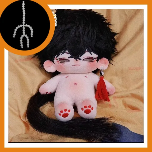 No attributes Kpop Star Idol Onmyoji Shikigami かみ Pharmacist Black Hair Stuffed Plushie 20cm Plush Doll Body Toy XY Sa