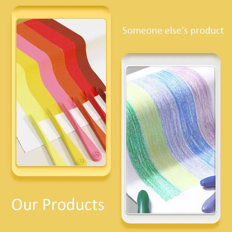 12/18/24/36 Colors Triangular Crayons Set Safe Non-toxic for Students Kids Children Triangular Colouring Pencil
