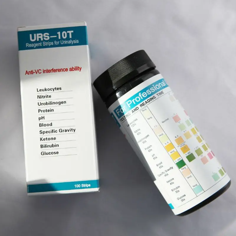 

M6CF Urine Dipsticks10 Parameter Test Strips Testing Ketone Glucose Blood Protein pH